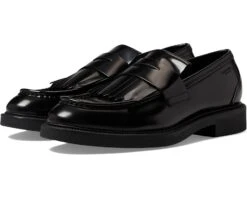 Vagabond Shoemakers Alex Polished Leather Loafer With Fringe