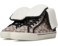 COACH Citysole Textured Jacquard Fold-Over High-Top Platform