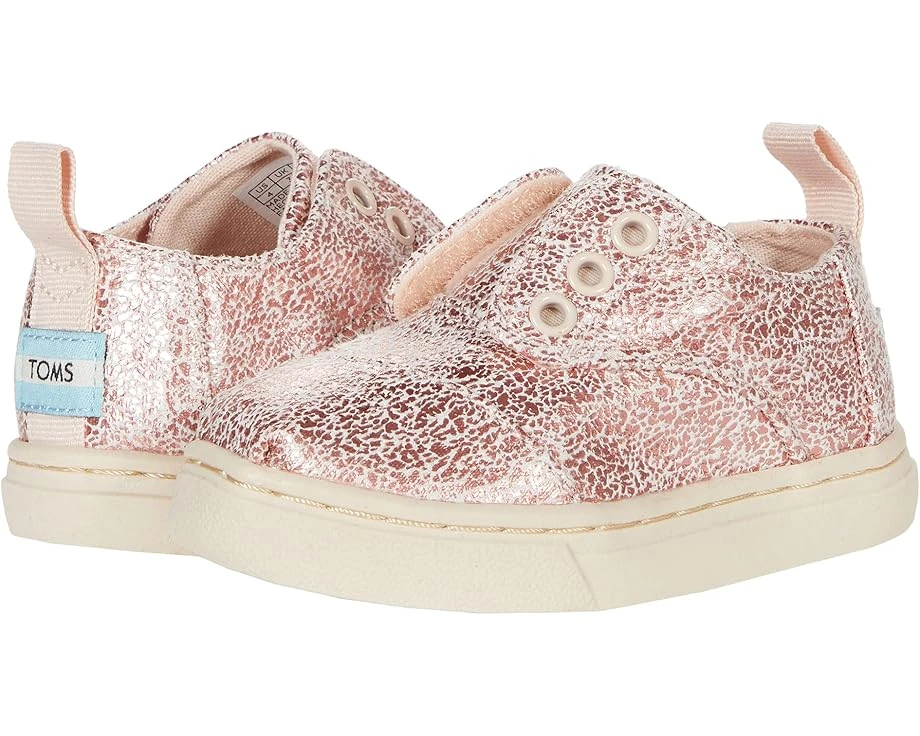 TOMS Kids Crackle Foil Tiny Cordones Cupsole (Toddler/Little Kid) 3 TOMS Kids Crackle Foil Tiny Cordones Cupsole (Toddler/Little Kid)